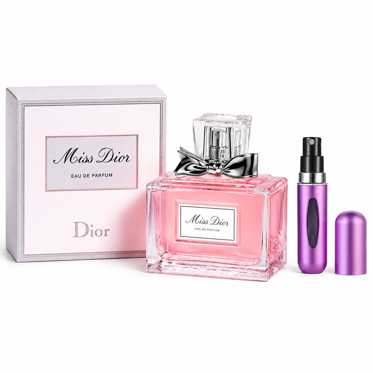 Perfume Miss Dior + Atomizador Recargable