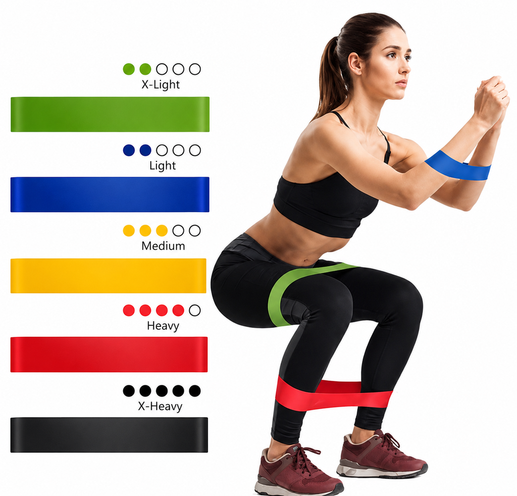 BANDAS DE RESISTENCIA X5 PZ YOGA PILATES